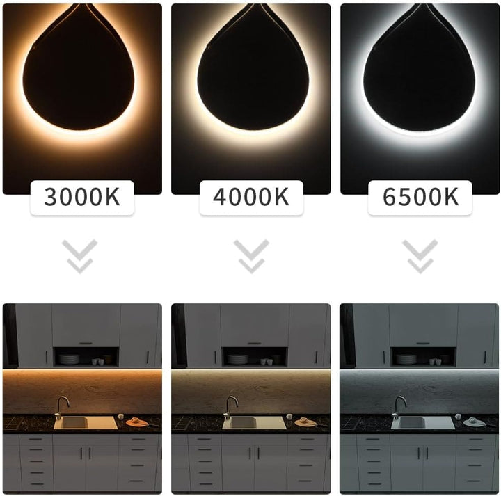 Outdoor Landscape Lighting LED 12V Low Voltage SLD35 Dotless Linear LED 3mm Width, 3000K/4000K/6500K 1.46W/ft COB Strip Lights IP20 Low Voltage DC12V/24V Tape Light