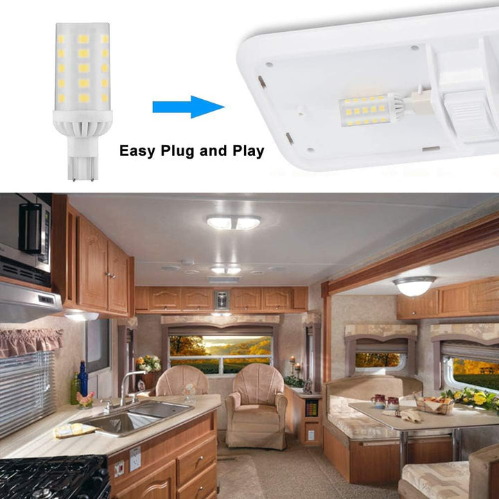 Outdoor Landscape Lighting LED 12V Low Voltage T5 T10 4W 12V LED Wedge Base Light Bulbs Energy Saving Light Bulb