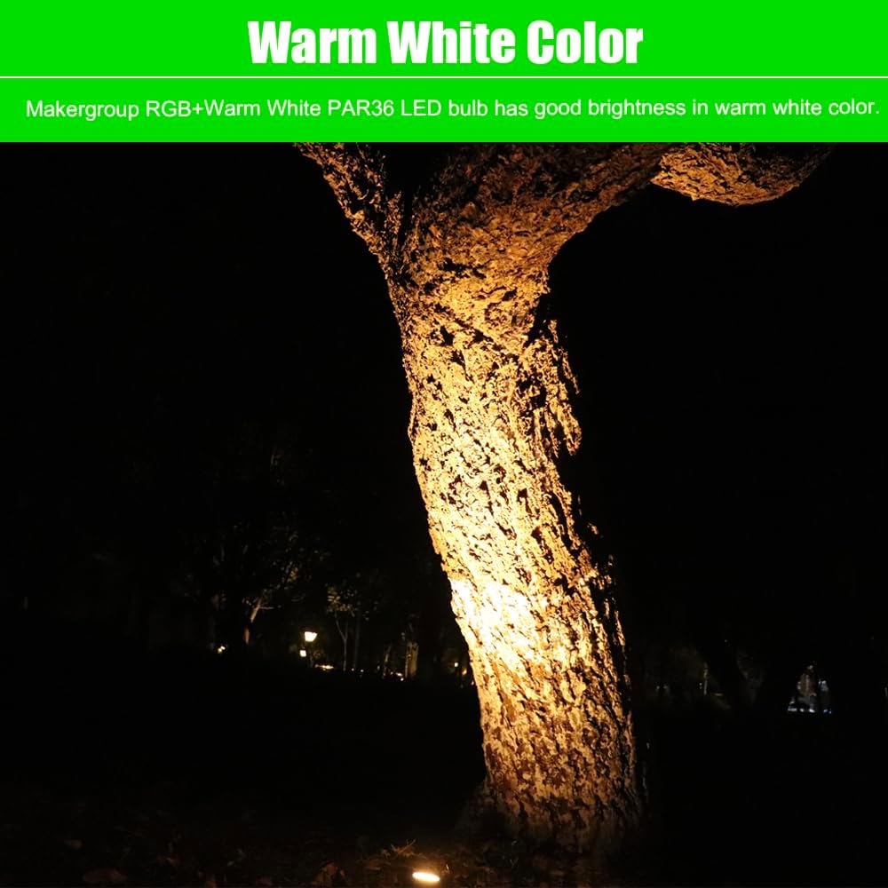 Outdoor Landscape Lighting LED 12V Low Voltage PAR36 7W LED RGBW, Remote Controlled, dimmable, IP67 waterproof Low Voltage Bulbs