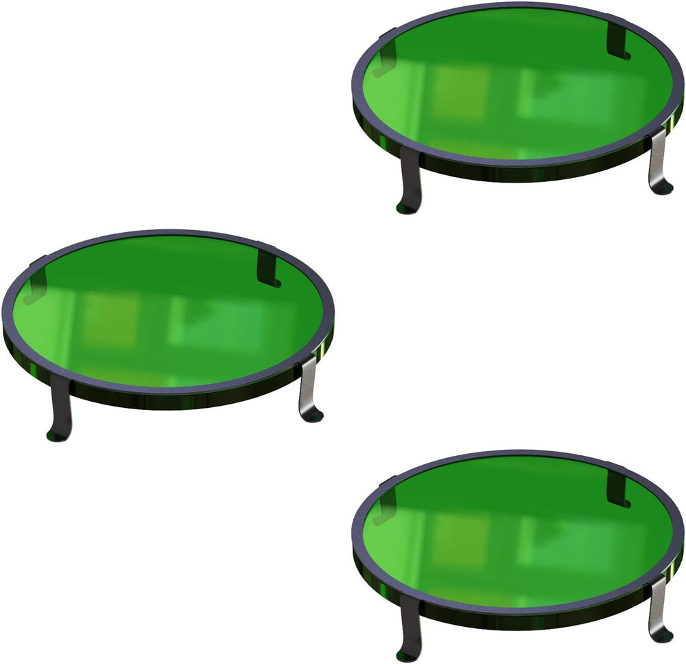 Outdoor Landscape Lighting LED 12V Low Voltage 3-Pack MR16 Colored Lens Filters - Red, Green & Blue 2-Inch Spotlight Filters Green