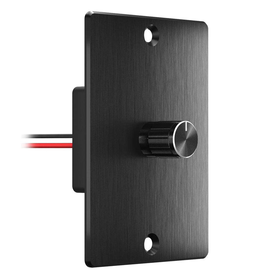 Outdoor Landscape Lighting LED 12V Low Voltage 12V/24V Low Voltage LED Dimmer Switch - Rotary Knob PWM Dimming, 180W Max for Strip & Landscape Lights Black