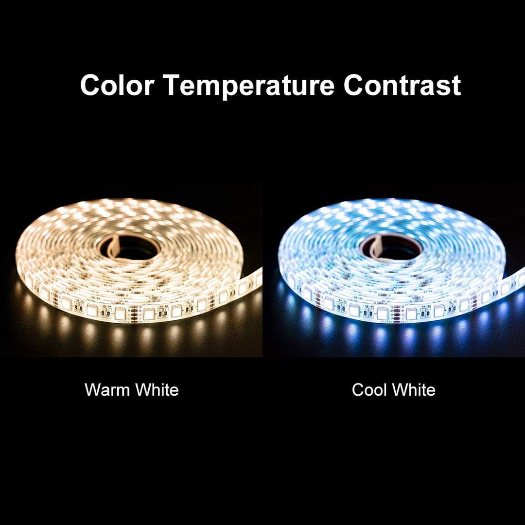 Outdoor Landscape Lighting LED 12V Low Voltage SL06 7.3W/ft 14mm Strip Light RGB + Warm White 3000K-3500K or Cool White 6000K-7000K 5050 DC24V Low Voltage LED Outdoor IP68 Submersible UL SMD Tape Light with Black or White PCB
