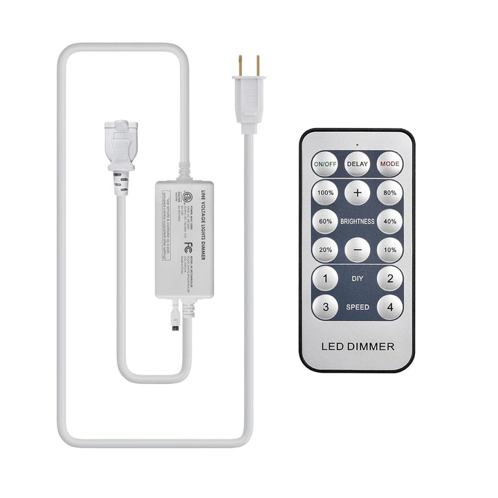 Outdoor Landscape Lighting LED 12V Low Voltage Line Voltage 110V Lights Dimmer Controller for LED Rope Light Wireless Dimmer RF Remote and Controller with Memory Function