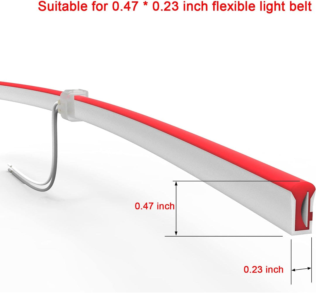 Outdoor Landscape Lighting LED 12V Low Voltage SLN 8 Pack Solderless Strip to Wire Connectors Package for Single Color LED 12V DC Strip Light Neon