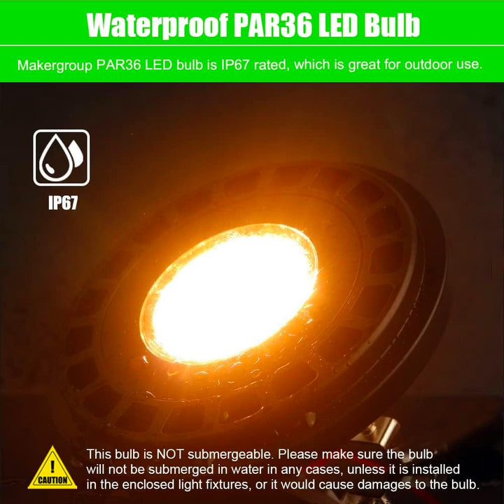 Outdoor Landscape Lighting LED 12V Low Voltage PAR36 7W LED RGBW, Remote Controlled, dimmable, IP67 waterproof Low Voltage Bulbs