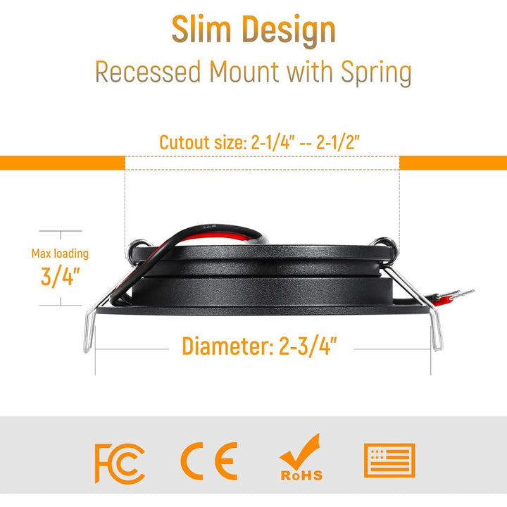 Outdoor Landscape Lighting LED 12V Low Voltage CBA10 8 Pack 2.5W Round Recessed Cast Aluminum Cabinet Light Energy Saving Dimmable LED Downlighting