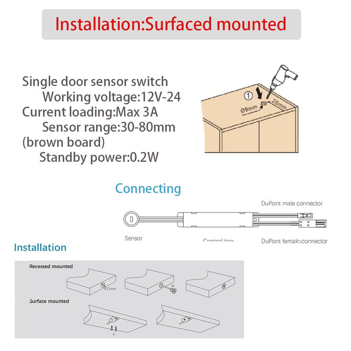 Outdoor Landscape Lighting LED 12V Low Voltage ID02 Door Operated Infrared Sensor Switch LED Automatic Controlling