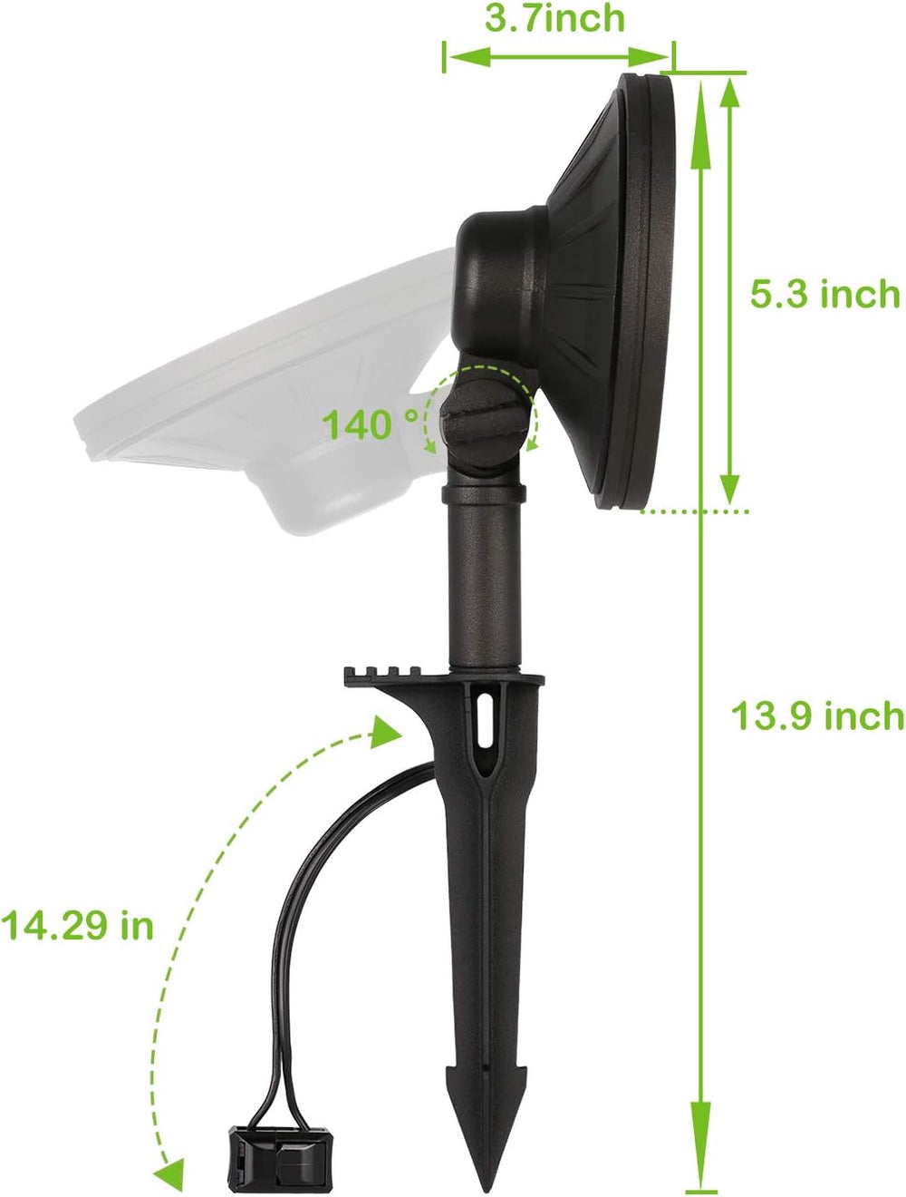 Outdoor Landscape Lighting LED 12V Low Voltage ALF01 4-Pack 7.4W 430LM LED Landscape Lighting Package, Die-Cast Aluminum Wall Wash Spot Light