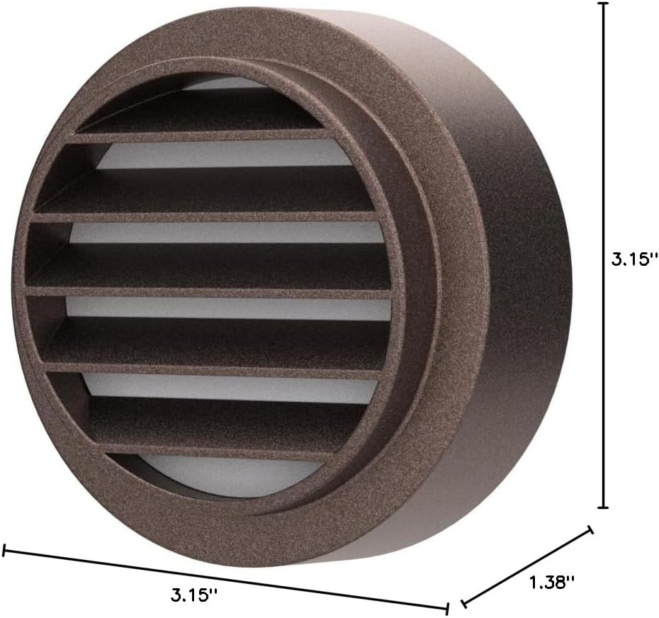 Outdoor Landscape Lighting LED 12V Low Voltage STAL02 Ventilatore Aluminum Round Surface Mount Integrated 3W 3000K LED Deck Light Low Voltage Landscape Lighting