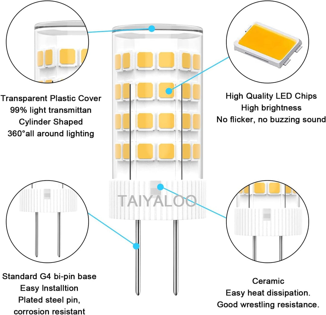 Outdoor Landscape Lighting LED 12V Low Voltage 6x/10x Package G4 5W Bi Pin 2700K/4000K/5000K LED Capsule 12V Bulb Energy Efficient Light IP65 Waterproof