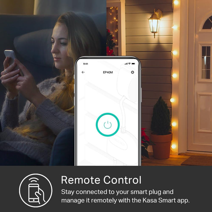 Outdoor Landscape Lighting LED 12V Low Voltage Outdoor Smart Plug Double Socket, Matter Smart Home Wi-Fi Outlet Timer, Works with Apple HomeKit, Amazon Alexa, Google Home, SmartThings