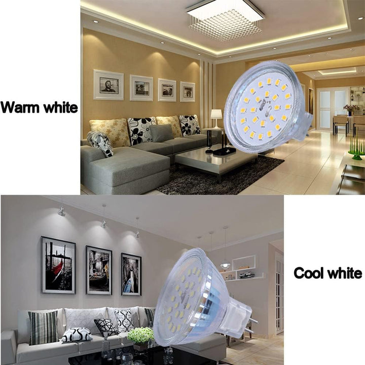 Outdoor Landscape Lighting LED 12V Low Voltage 4-Pack MR16 5W 110V-130V GU5.3 LED Bulbs Dimmable Energy Saving Light 120 Degree Beam Angle 120V Line Voltage
