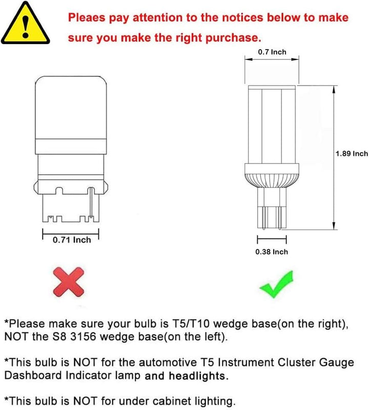 Outdoor Landscape Lighting LED 12V Low Voltage T5 T10 4W 12V LED Wedge Base Light Bulbs Energy Saving Light Bulb