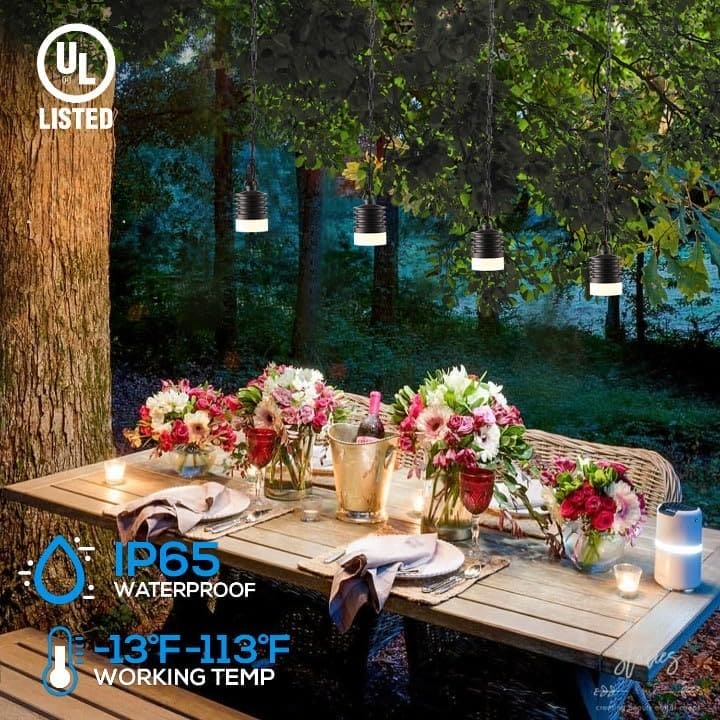 Outdoor Landscape Lighting LED 12V Low Voltage HLA02 Calvo Low Voltage Oil-Rubbed Bronze Cylinder Pendant 4.5W 2700K Integrated LED Aluminum Light Hanging Patio Light