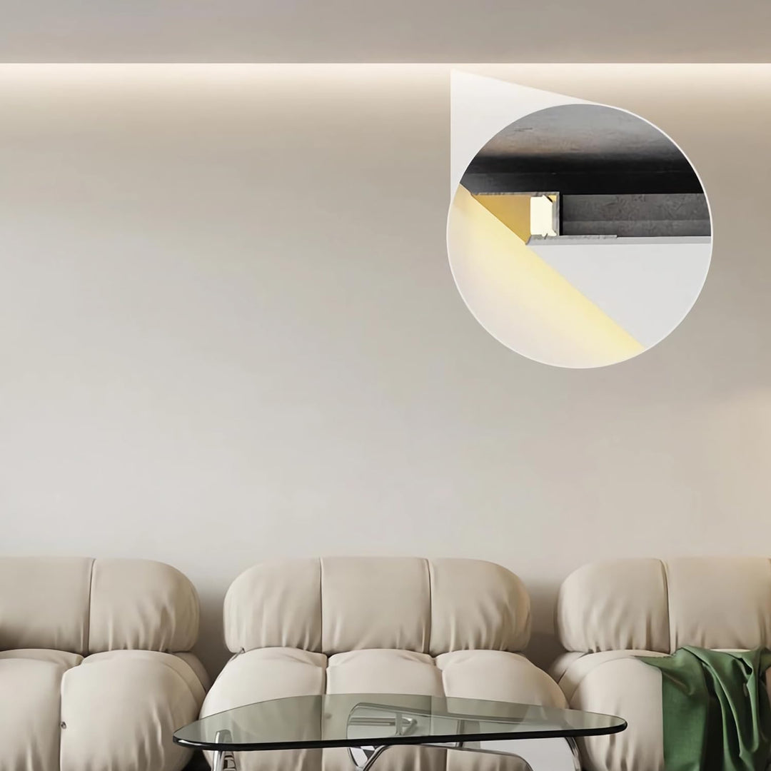 Outdoor Landscape Lighting LED 12V Low Voltage AC17 Suspended Ceiling Z-Type Aluminum Channel with 3.3FT/1M For Max Inner 9.6mm Width LED Strip Lights Pack of 5/10/20