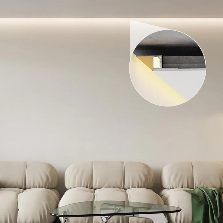 Outdoor Landscape Lighting LED 12V Low Voltage AC17 Suspended Ceiling Z-Type Aluminum Channel with 3.3FT/1M For Max Inner 9.6mm Width LED Strip Lights Pack of 5/10/20