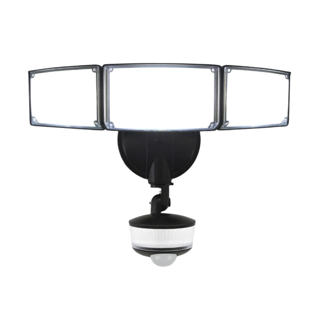 Outdoor Landscape Lighting LED 12V Low Voltage 74W Wired Outdoor LED Flood Light, 120V 5000K Motion-Sensor Security Light 8000LM, IP65 Black