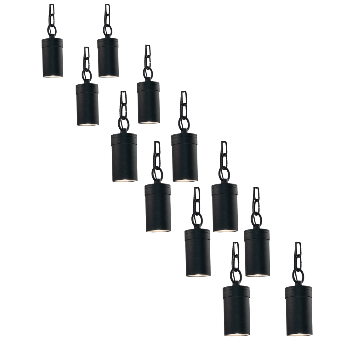 Outdoor Landscape Lighting LED 12V Low Voltage CD90 4x/8x/12x Package AC12V Low Voltage 3000K Warm White Integrated LED Philips Bulb Cylinder Pendant Light Hanging Spotlight 12 Pack