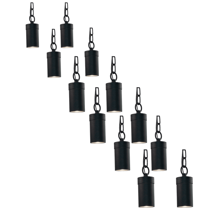 Outdoor Landscape Lighting LED 12V Low Voltage CD90 4x/8x/12x Package AC12V Low Voltage 3000K Warm White Integrated LED Philips Bulb Cylinder Pendant Light Hanging Spotlight 12 Pack
