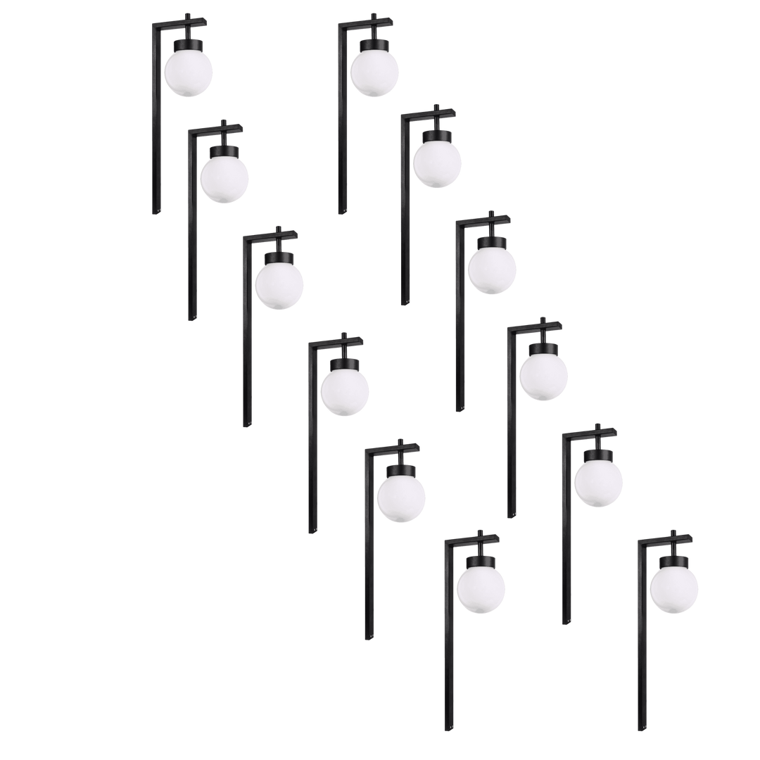 Outdoor Landscape Lighting LED 12V Low Voltage CDPS71 4x/8x/12x Package 3W 3000K Warm White Integrated LED Globe Path Light 12V Low Voltage Outdoor Landscape Lighting 12 Pack