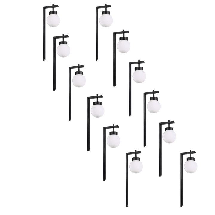 Outdoor Landscape Lighting LED 12V Low Voltage CDPS71 4x/8x/12x Package 3W 3000K Warm White Integrated LED Globe Path Light 12V Low Voltage Outdoor Landscape Lighting 12 Pack