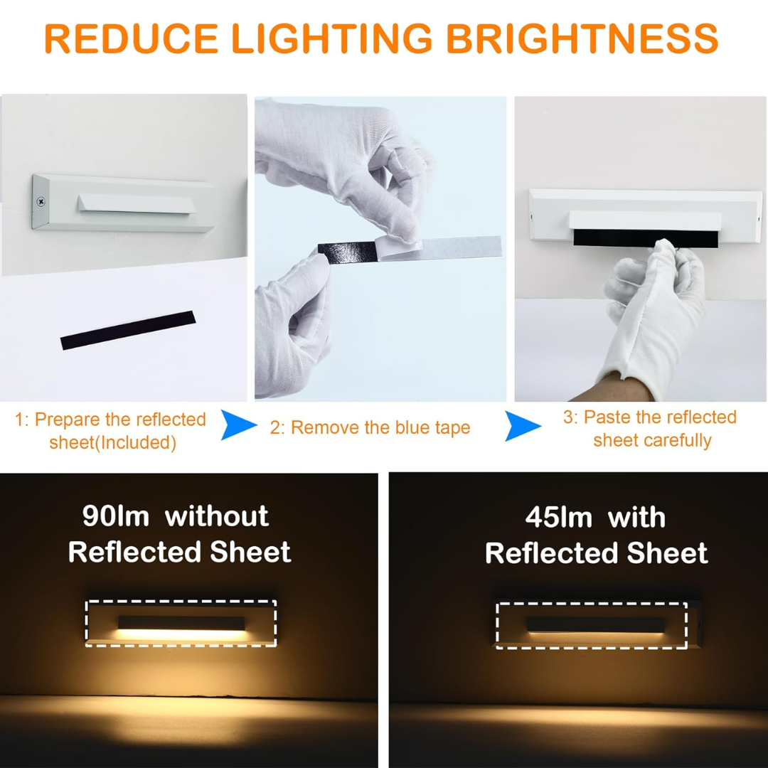 Outdoor Landscape Lighting LED 12V Low Voltage STLA07 6 Pack Low Voltage 3CCT 2700K/4000K/6000K LED Step Lights Outdoor Package, 2.5W Accent Lighting Fixtures