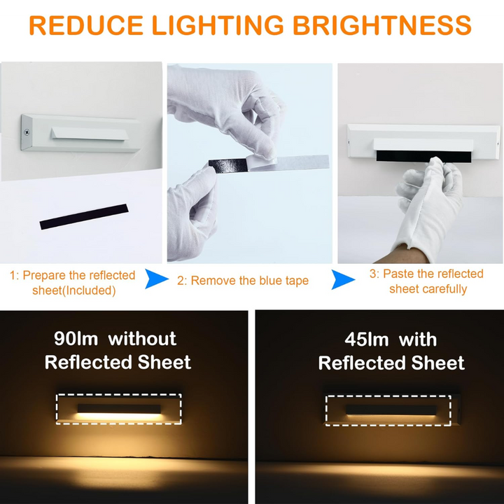 Outdoor Landscape Lighting LED 12V Low Voltage STLA07 6 Pack Low Voltage 3CCT 2700K/4000K/6000K LED Step Lights Outdoor Package, 2.5W Accent Lighting Fixtures