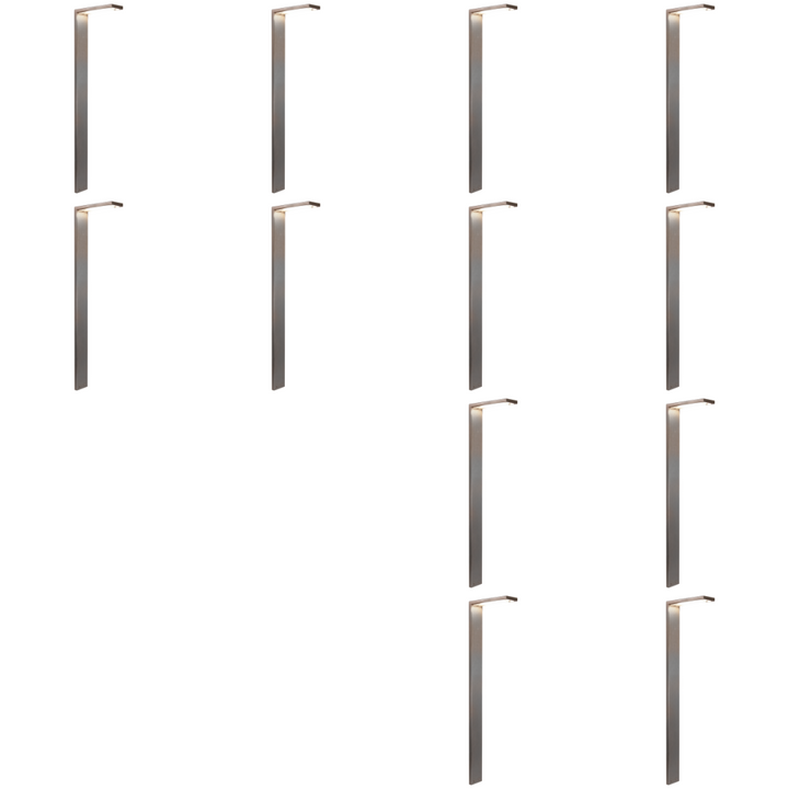 Outdoor Landscape Lighting LED 12V Low Voltage CDPS58 4x/8x/12x Package 3W Stainless Steel Directional Pathway Light LED Bollard Landscape Lighting 12V Low Voltage Stainless Steel 12 Pack