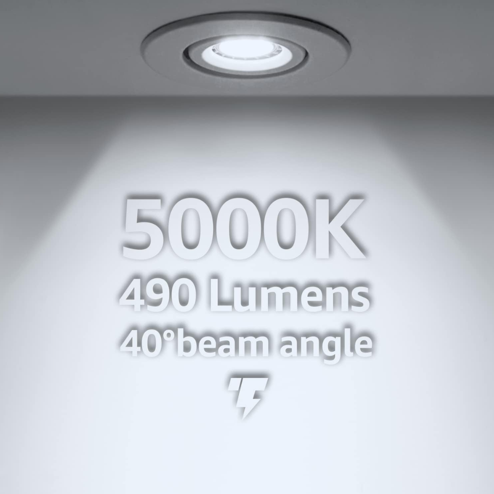 Outdoor Landscape Lighting LED 12V Low Voltage 6-Pack MR16 7W 12V Low Voltage LED Bulbs 490LM Dimmable Energy Saving Waterproof Light CE & RoHS Certified 5000K Cool White