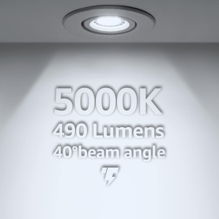 Outdoor Landscape Lighting LED 12V Low Voltage 6-Pack MR16 7W 12V Low Voltage LED Bulbs 490LM Dimmable Energy Saving Waterproof Light CE & RoHS Certified 5000K Cool White