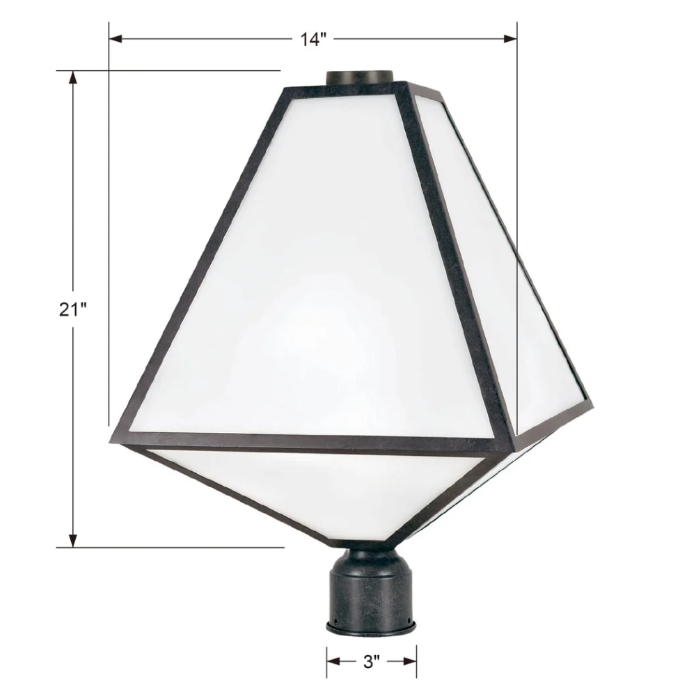 Outdoor Landscape Lighting LED 12V Low Voltage Brian Patrick Flynn Glacier 3 Light Outdoor Post Light 14"x21" Stainless Steel and Glass Charcoal Black Finish 120V 3 E26 Medium Base LED Bulb Sockets Casual Farmhouse Lantern for Patio, Garden, Exterior Posts