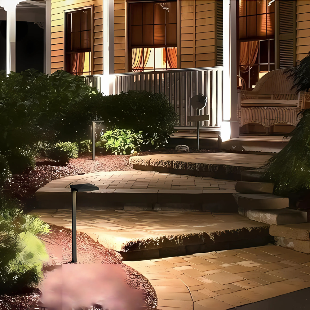 Outdoor Landscape Lighting LED 12V Low Voltage ALP03 8- and 12-Pack 5W Low Voltage 12V 3000K Integrated LED Cast Aluminum Anti-Glade Landscape Pathway Lights Package