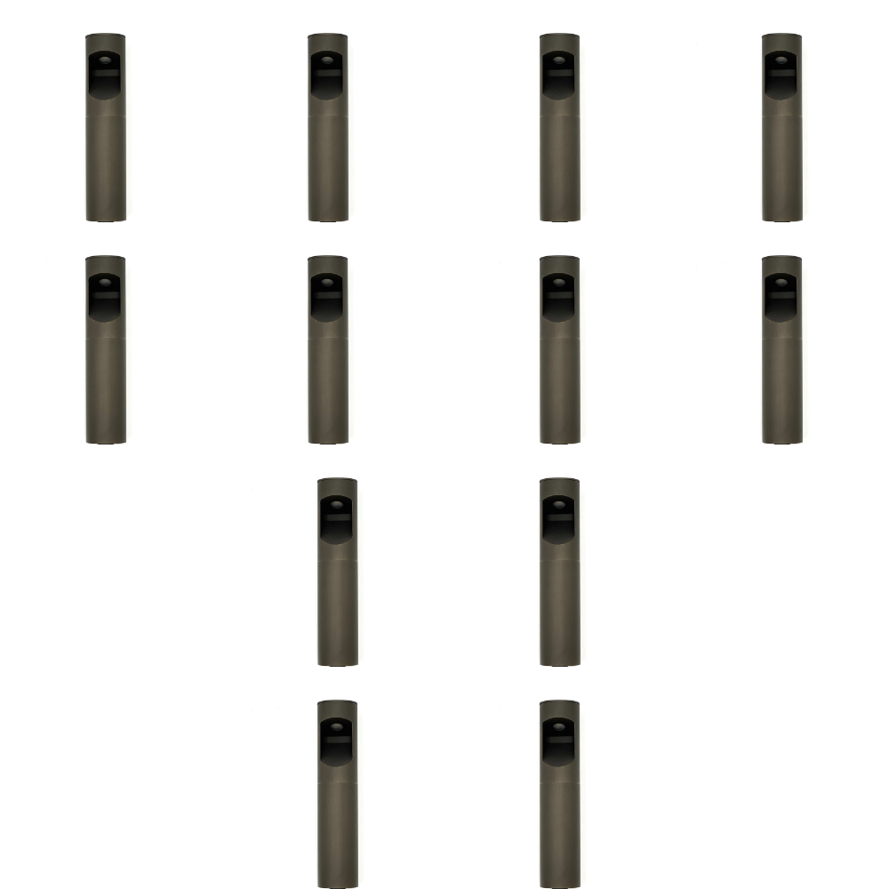 Outdoor Landscape Lighting LED 12V Low Voltage BPLP02 Boyd Brass Bollard 4x/8x/12x 4W 3000K Integrated LED Low Voltage Driveway Light Outdoor Landscape Lighting Brass 12 Pack