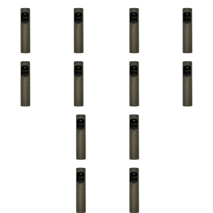 Outdoor Landscape Lighting LED 12V Low Voltage BPLP02 Boyd Brass Bollard 4x/8x/12x 4W 3000K Integrated LED Low Voltage Driveway Light Outdoor Landscape Lighting Brass 12 Pack