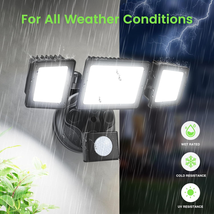 Outdoor Landscape Lighting LED 12V Low Voltage 40W Wired Outdoor LED Floodlight , 120V Remote-Operated Dimmable Adjustable 3000K-6000K Motion-Sensor Security Floodlight 4000LM, IP65 Waterproof
