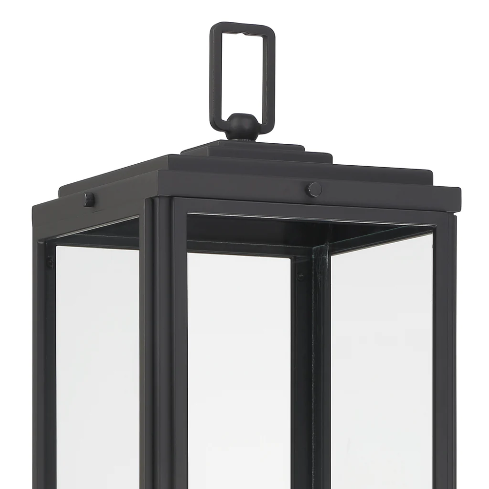 Outdoor Landscape Lighting LED 12V Low Voltage Bryon 3 Light Outdoor Post Light 7.5"x22.25" Stainless Steel and Glass Matte Black Finish 120V 3 E12 Candelabra Base LED Bulb Sockets Casual Farmhouse Lantern for Patio, Garden, Exterior Posts