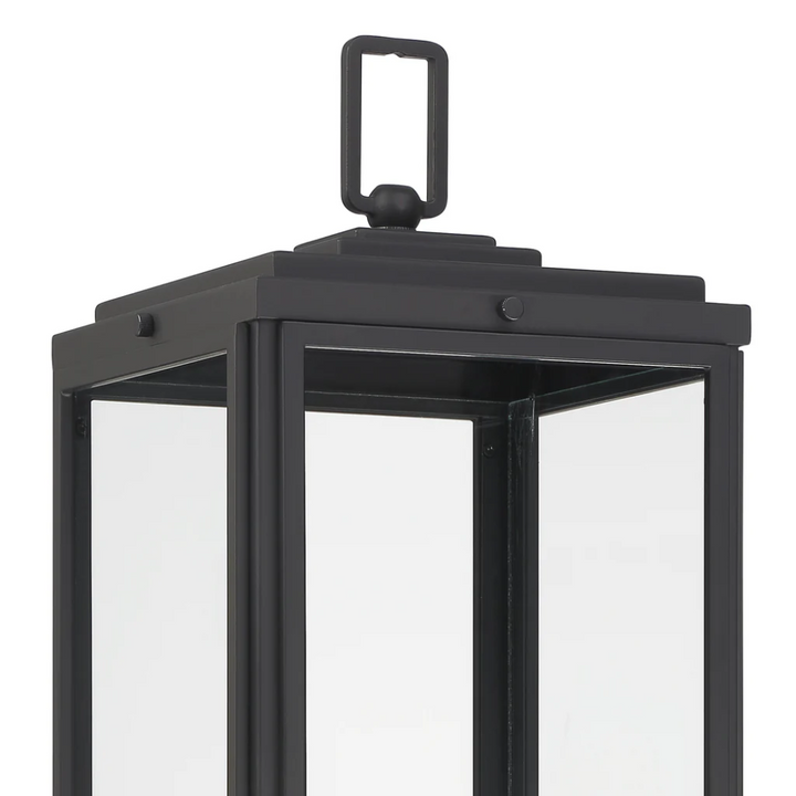 Outdoor Landscape Lighting LED 12V Low Voltage Bryon 3 Light Outdoor Post Light 7.5"x22.25" Stainless Steel and Glass Matte Black Finish 120V 3 E12 Candelabra Base LED Bulb Sockets Casual Farmhouse Lantern for Patio, Garden, Exterior Posts
