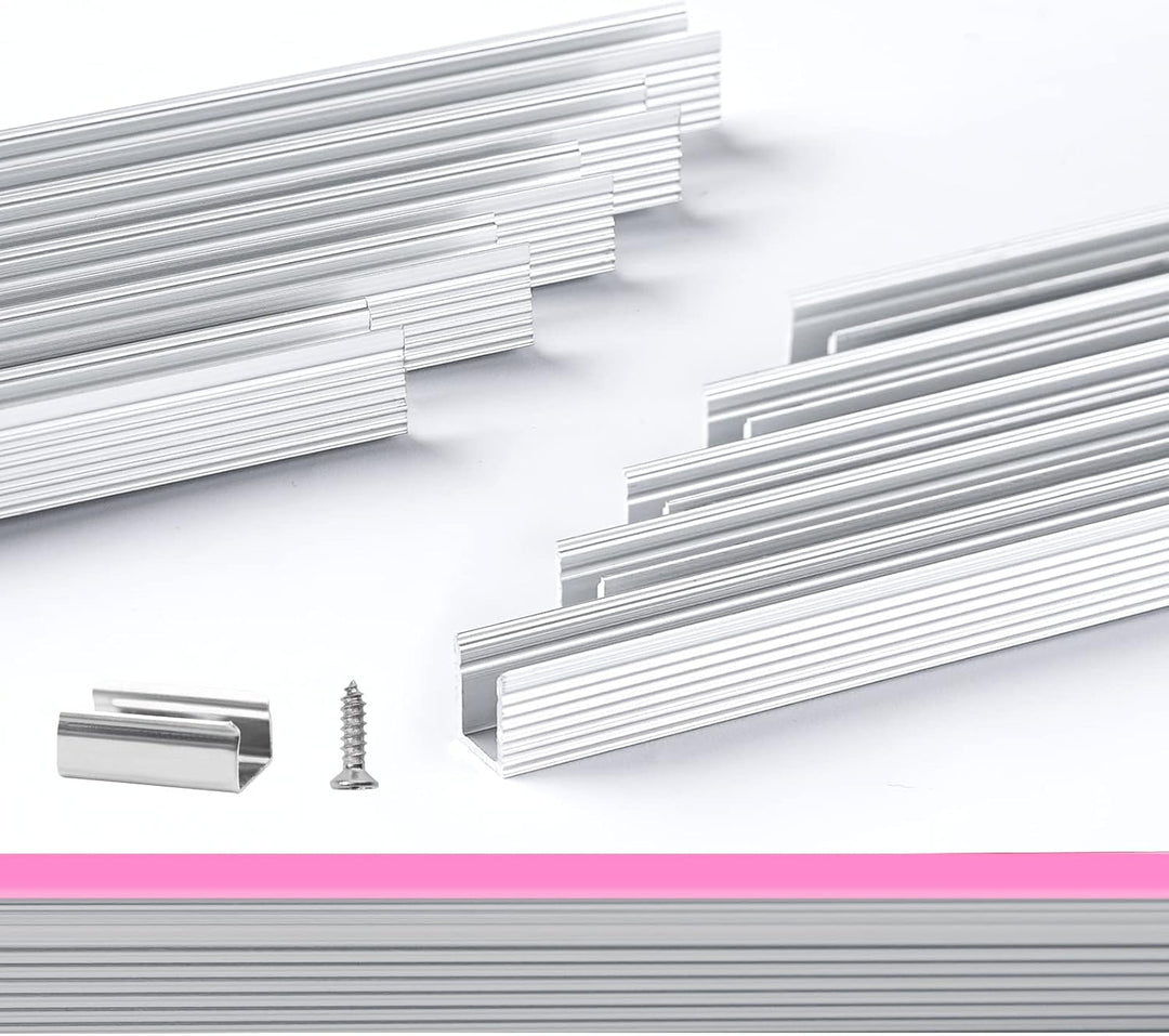 Outdoor Landscape Lighting LED 12V Low Voltage AC01 Aluminum Channel 3.3FT/1M For 6x12mm LED Silicon Neon Strip Lights Package 10 Pack - 3.3ft 1M Each