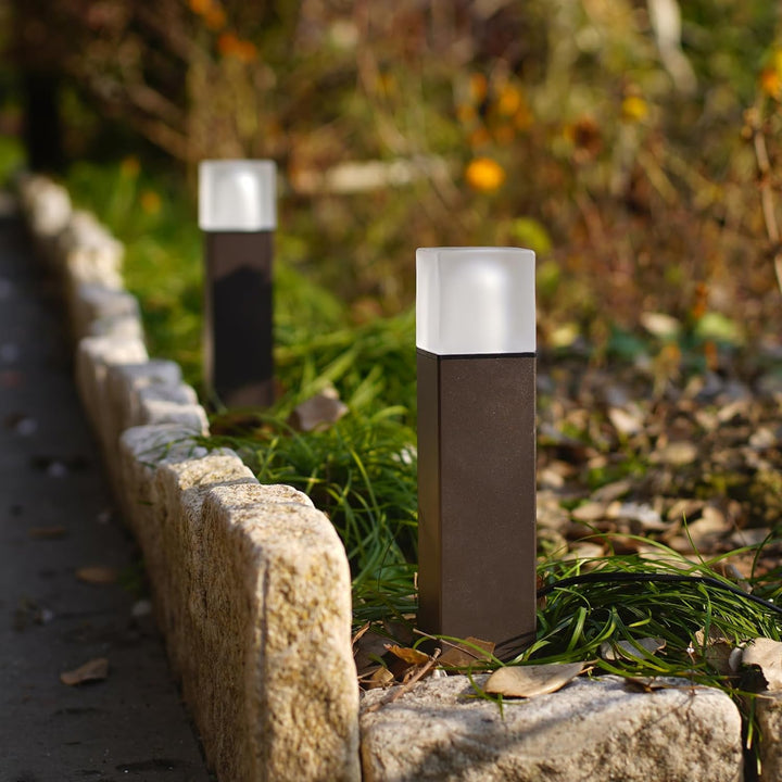 Outdoor Landscape Lighting LED 12V Low Voltage ALP51 8-Pack LED Landscape Pathway Lights Package, 2700K 2W Low Voltage 12V AC Bronze Bollard Outdoor Landscape Lighting