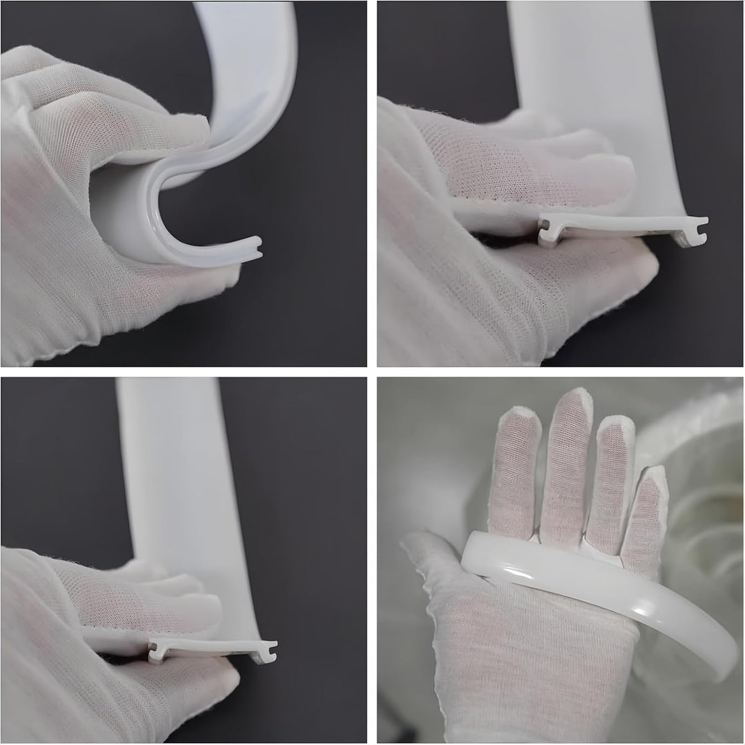 Outdoor Landscape Lighting LED 12V Low Voltage SC02 Milky White Silicone LED Channel Diffuser Recessed Flexible Tube Cover 16.4ft/5M Roll