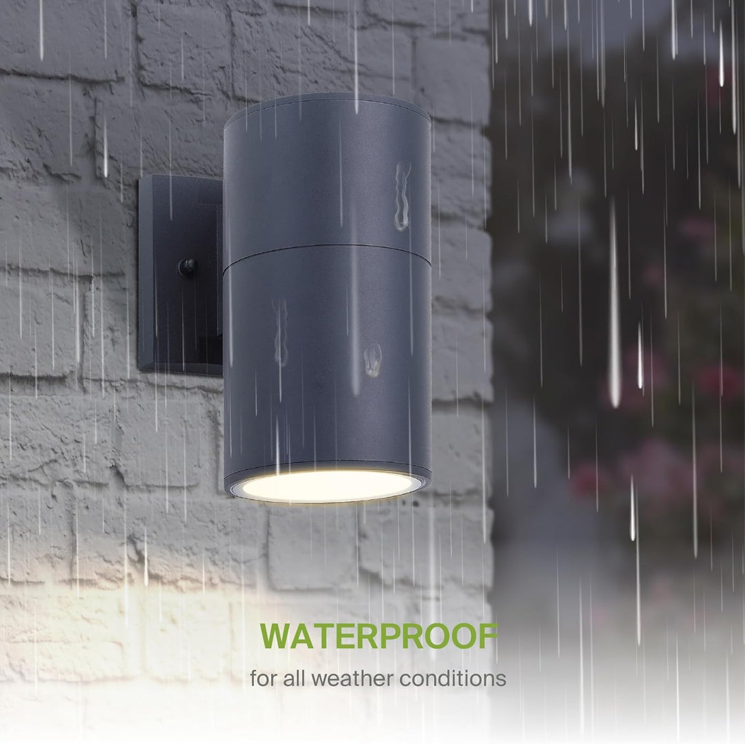 Outdoor Landscape Lighting LED 12V Low Voltage SCSH03 120V Line Voltage LED Aluminum Cylinder Up Down Light Mono Directional Sconce Lighting Medium Base Sockets