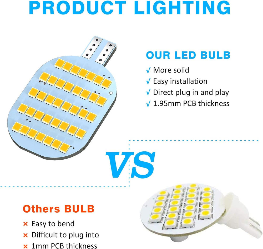 Outdoor Landscape Lighting LED 12V Low Voltage T10 921 922 912 20-Pack 3W Super Bright 700LM DC12V LED Bulbs Energy Saving Light Bulb
