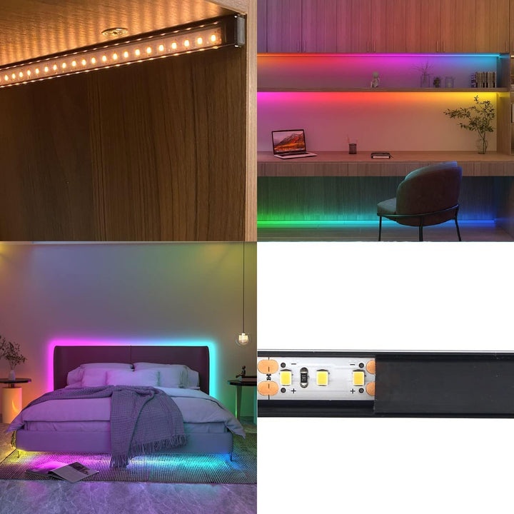 Outdoor Landscape Lighting LED 12V Low Voltage AC10 U-Shaped Aluminum Channel with Plastic or Silicone Diffuser Cover 3.3FT/1M For Max 13mm Width LED Strip Lights Pack of 6/10/20