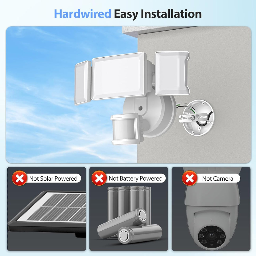 Outdoor Landscape Lighting LED 12V Low Voltage 65W Wired Smart Wi-Fi Outdoor LED Flood Light, 120V 2700K-6500K Tunable Security Light 6500LM, IP65 Compatible with Alexa/Google Home