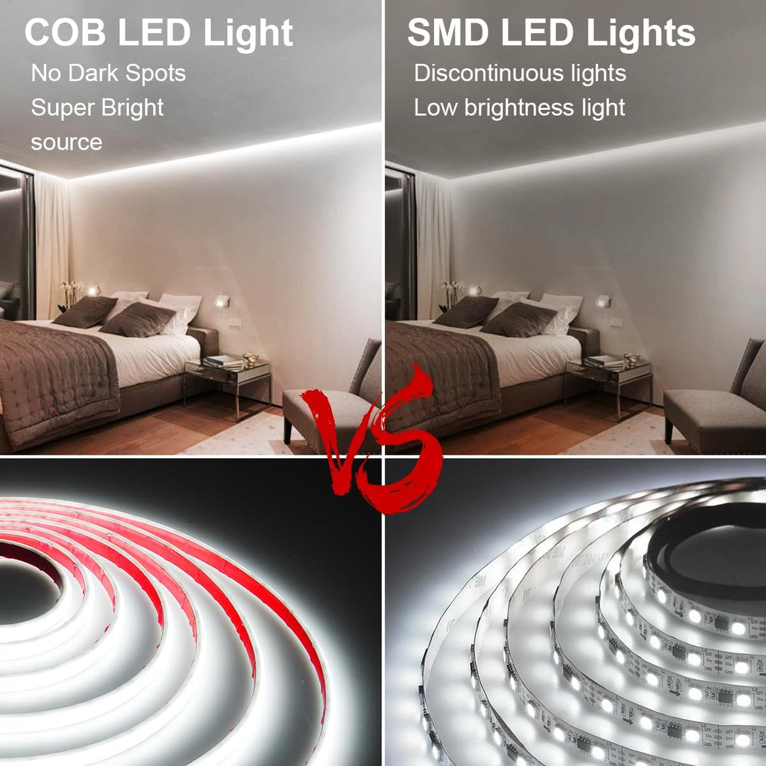 Outdoor Landscape Lighting LED 12V Low Voltage SLN09 Dotless 3.64W/ft COB Neon LED 16.4FT (5M) / 32.8FT (10M) Strip Light DC24V 60W/120W IP68, 8mm Outdoor Rated Dimmable Low Voltage Silicone Strip Light