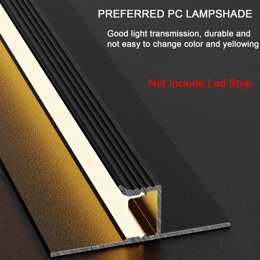 Outdoor Landscape Lighting LED 12V Low Voltage AC16 Suspended Ceiling T-Type Aluminum Channel with 3.3FT/1M For Max Inner 9.6mm Width LED Strip Lights Pack of 5/10/20