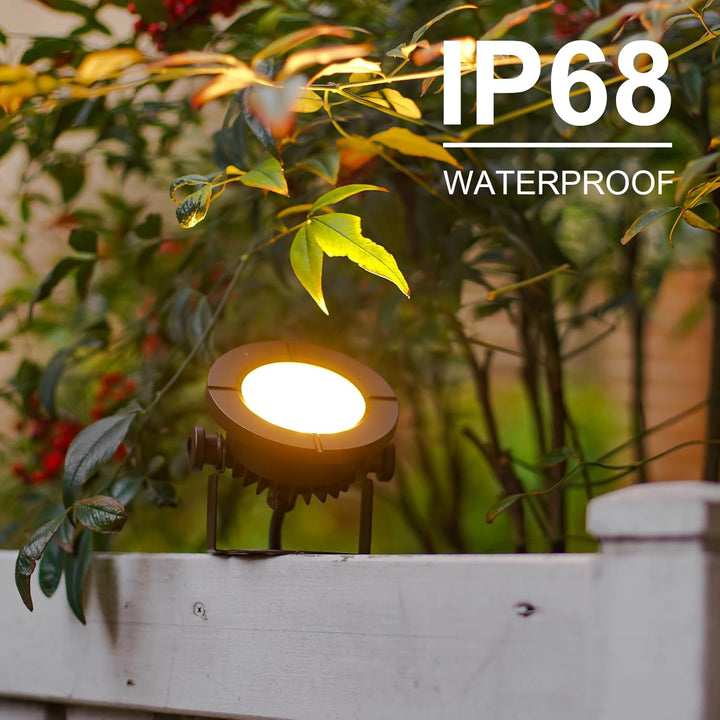 Outdoor Landscape Lighting LED 12V Low Voltage ULBA01 Aluminum Underwater Landscape AC12V 6W 3000K 580LM Integrated LED Fountain Light Pond Lighting IP68 Package of 2