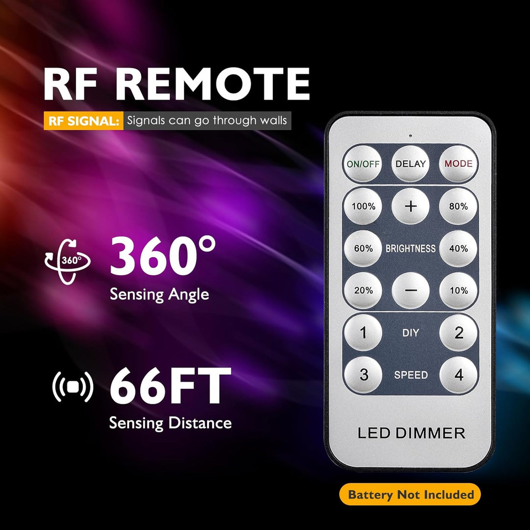 Outdoor Landscape Lighting LED 12V Low Voltage Line Voltage 110V Lights Dimmer Controller for LED Rope Light Wireless Dimmer RF Remote and Controller with Memory Function