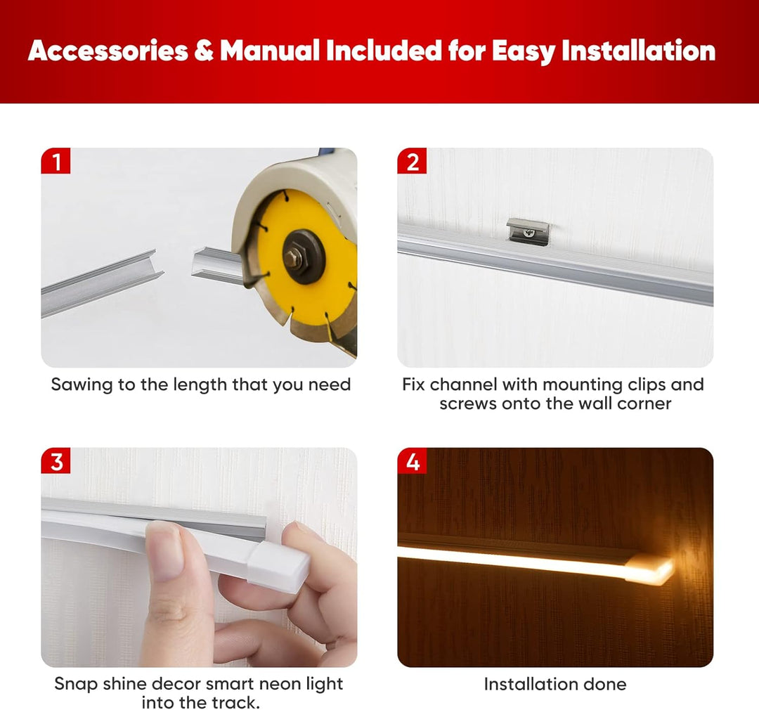 Outdoor Landscape Lighting LED 12V Low Voltage AC01 Aluminum Channel 3.3FT/1M For 6x12mm LED Silicon Neon Strip Lights Package