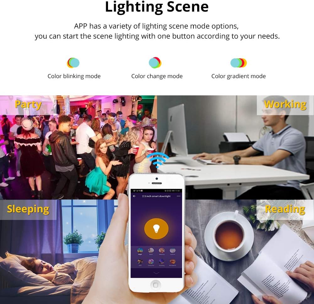 Outdoor Landscape Lighting LED 12V Low Voltage MR16 RGBCW 2700K-6000K 5W Smart WIFI LED Light Bulb, Energy Saving Color Changing 12V Outdoor LED Bulb Compatible with Alexa, Google Assistant, and Siri